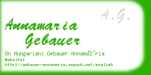 annamaria gebauer business card